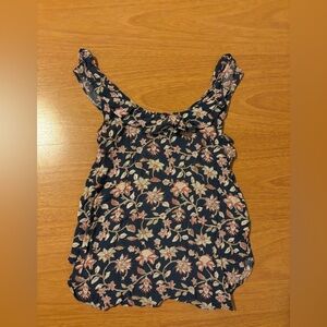 Floral Blue and Pink Top